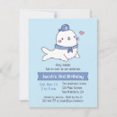 Search for seal birthday invitations Blue