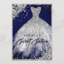 Search for navy sweet 16 invitations Dress