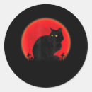 Search for cat moon stickers Haunted night