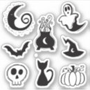 Search for cat skull stickers Trick or treat