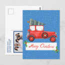 Search for vintage car christmas postcards Retro