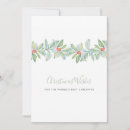 Search for leaf christmas cards Red and green