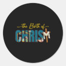 Search for birth of jesus christ stickers Merry christmas