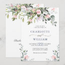 Search for pink rose wedding invitations Greenery