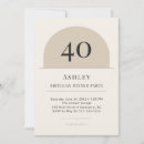 Search for dinner 40th birthday invitations Modern