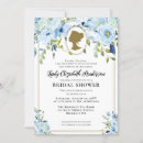Search for navy blue bridal shower invitations Gold