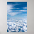 Search for plane in clouds posters Blue sky