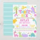 Search for 3rd birthday invitations Three rex