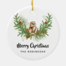 Search for owl christmas tree decorations Watercolor