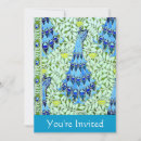 Search for peacock anniversary invitations Blue