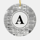 Search for newspaper christmas tree decorations Vintage