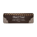 Search for wood background return address labels String lights