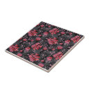 Search for red flower tiles Black