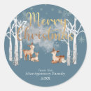 Search for deer in winter stickers Watercolor