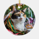 Search for orange and white cat christmas tree decorations Calico