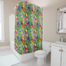 Search for tropical shower curtains Red