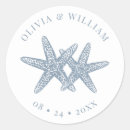 Search for blue starfish wedding stickers Coastal