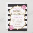 Search for elegant bridal luncheon black gold invitations Modern