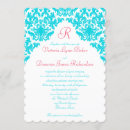 Search for monogram damask red invitations White