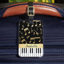 Search for music luggage tags Pianist