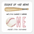 Search for slugger stickers First birthday