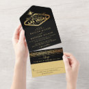 Search for las vegas invitations Black and gold