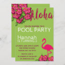 Search for flamingo pool party invitations Aloha