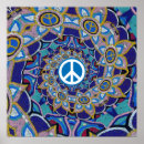 Search for psychedelic peace sign posters Blue
