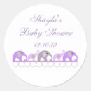 Search for purple elephant baby shower stickers For her