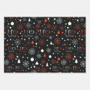 Search for black and red christmas wrapping paper Illustration