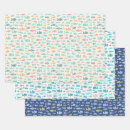 Search for fishes wrapping paper School of fish