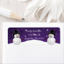 Search for winter snowman return address labels Snowflakes