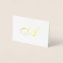 Search for monogrammed folded note cards Gold