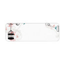 Search for butterfly illustration return address labels Retro