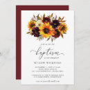 Search for sunflowers christening invitations Elegant