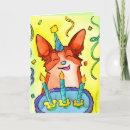 Search for cute corgi birthday cards Watercolor
