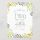 Search for succulents birthday invitations Watercolor