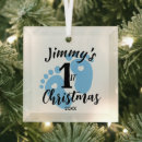 Search for baby footprint christmas tree decorations Baby's first