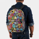 Search for funny backpacks Illustration