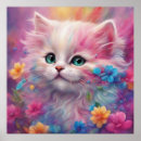 Search for fluffy white posters Cute cats