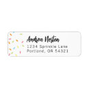 Search for rainbow sprinkles return address labels Cupcake