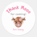 Search for pink cow stickers Farm birthday