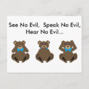 Search for see no evil postcards Hear