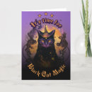 Search for magic halloween cards Black cat