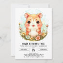 Search for hamster birthday invitations Watercolor