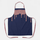 Search for navy blue and gold aprons Glitter