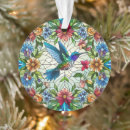 Search for stained glass birds christmas tree decorations Hummingbird
