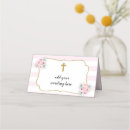 Search for christening place cards Gold cross
