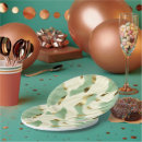 Search for green and gold paper plates White