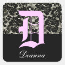 Search for letter d wedding stickers Black and white